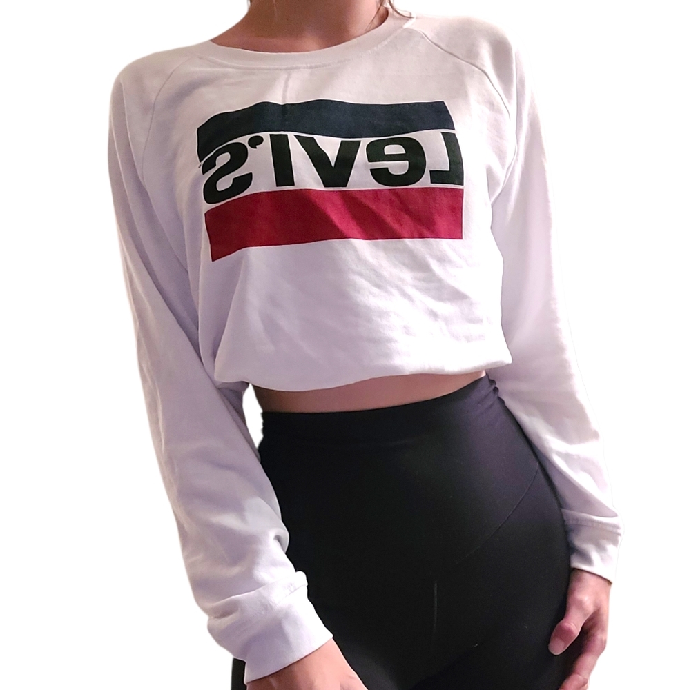 Levi's Oversized White Logo Women's Pullover Sweatshirt